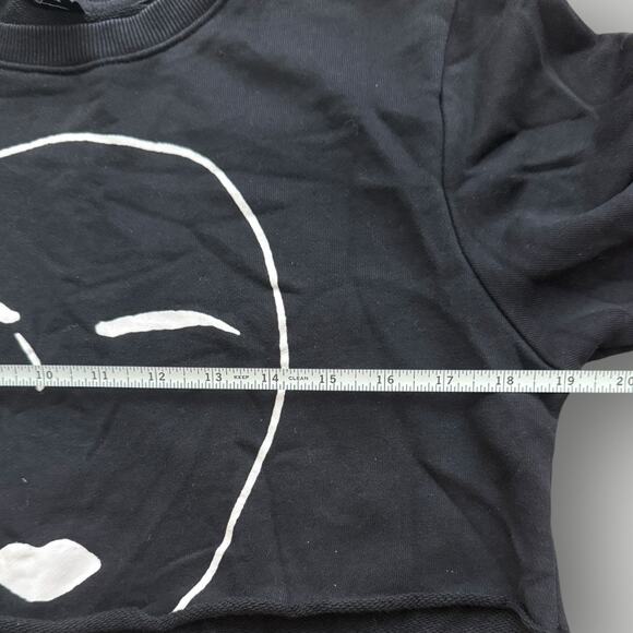 Upsoar Family Graphic Crop Sweatshirt Dracula Print Long Sleeve Top Size M - Picture 5 of 7